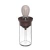 Kitchen Silicone Oil Bottle Glass Olive Oil Bottle Quantitative Extrusion Dispenser Pastry Steak Oil Brushes Baking BBQ Tool - Brown