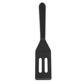 1pc Silicone Spatula; Non-stick Baking Spatula; Heat Resistant Cookie Spatula; Mini Slotted Serve Turner For Flip Egg; Kitchen Tools - Black