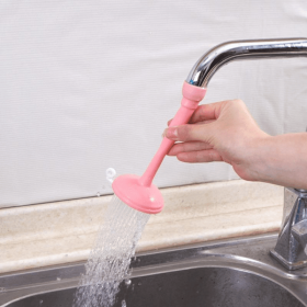 1pc Kitchen Faucet; Adjustable Tap; Extender Faucet; Saving Water Splash-Proof Water Outlet Shower Head Water Filter Sprinkler - Pink