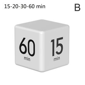 Digital Display Alarm Clock Time Management PP Cube Shape Countdown Homework Study Timer Kitchen Timers for Daily Life - China - White
