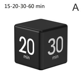 Digital Display Alarm Clock Time Management PP Cube Shape Countdown Homework Study Timer Kitchen Timers for Daily Life - China - Black