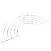 1pc Semicircle Stainless Steel Food Cooling Rack; Frying Rack; Kitchen Tools - 1pc