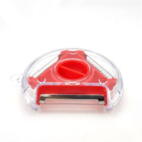 1pc 3-in-1 Fruit Vegetable Peeler Stainless Steel Shredder Scraper For Potato Carrot Apple Veggie Kitchen Supplies - Red