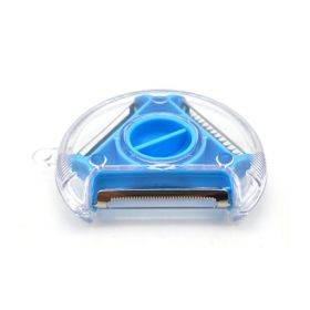 1pc 3-in-1 Fruit Vegetable Peeler Stainless Steel Shredder Scraper For Potato Carrot Apple Veggie Kitchen Supplies - Blue