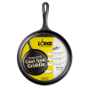 Cast Iron 10.5" Seasoned Round Griddle - Black