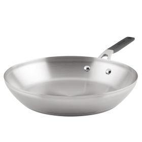 12" Stainless Steel Skillet Light Silver - Stainless Steel