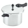 6-Quart Aluminum Stovetop Pressure Cooker, 15 PSI - silver