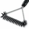12 Inch BBQ Wire Grill Brush Triangular Stainless Steel Practical Cleaning Tool New - Black