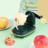 Apples Machine Peeler Clipping Fruit Peeling Slicer Cutter Peeler Kitchen Tool Handcrank Fruit Peeler Automatic Rotation Peeling - Light Green