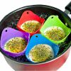 1pc Silicone Egg Cooker; Kitchen Cooking Tool 2.55x3.54inch - Green