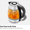 Fast Boiling 1.8L Electric Glass Kettle, Removable Tea Infuser, LED Lights, Stainless Steel - Stainless Steel