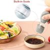 Kitchen Silicone Oil Bottle Glass Olive Oil Bottle Quantitative Extrusion Dispenser Pastry Steak Oil Brushes Baking BBQ Tool - Blue