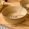 Air Fryer Liners , 100 Pcs Disposable Paper Liner For Roasting Microwave - Brown