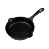 6.5"& 10" Preseasoned Cast Iron Skillet Set - black.
