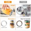 24 Pcs Regular Mouth Canning Jar Metal Rings Split-Type Jar Bands Replacement - Silver