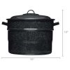 21.5-Quart Water Bath Canner with Jar Rack - black