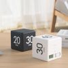 Digital Display Alarm Clock Time Management PP Cube Shape Countdown Homework Study Timer Kitchen Timers for Daily Life - China - Black