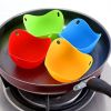 1pc Silicone Egg Cooker; Kitchen Cooking Tool 2.55x3.54inch - Blue