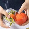 1pc 3-in-1 Fruit Vegetable Peeler Stainless Steel Shredder Scraper For Potato Carrot Apple Veggie Kitchen Supplies - Blue