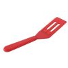 1pc Silicone Spatula; Non-stick Baking Spatula; Heat Resistant Cookie Spatula; Mini Slotted Serve Turner For Flip Egg; Kitchen Tools - Black