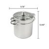 Stainless Steel 8-Quart Multi-Cooker with Glass Lid - Stainless steel