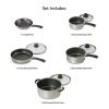9-Piece Non-Stick Cookware Set, Champagne - Champagne
