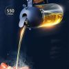 1pc 2-in-1 Oil Bottle Spray And Automatically Open Pour Olive Oil Gravy Boats Grill Sprayer Leak-proof Nozzle BBQ Kitchen Accessories - black