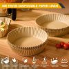 Air Fryer Liners , 100 Pcs Disposable Paper Liner For Roasting Microwave - Brown