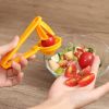1pc Tomato Slicer Cutter Grape Tools Cherry Kitchen Pizza Fruit Splitter; Small Tomatoes Accessories Manual Cut Gadget - Red