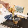 2pcs Kitchen Sink Drain Rack With Filter Multi-Functional Triangular Sink Rack Disposable Kitchen Waste Filter - Blue Yellow