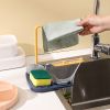 2pcs Kitchen Sink Drain Rack With Filter Multi-Functional Triangular Sink Rack Disposable Kitchen Waste Filter - Green