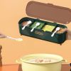 1pc; Four-grids Seasoning Box; Household Light Seasoning Jar; Seasoning Jar; Flavors Jar; Seasoning Container; Spice Storage Box For Kitchen - Orange